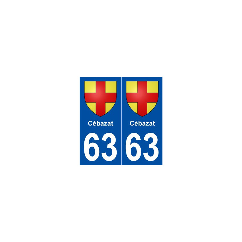 63 Cébazat blason autocollant plaque stickers ville