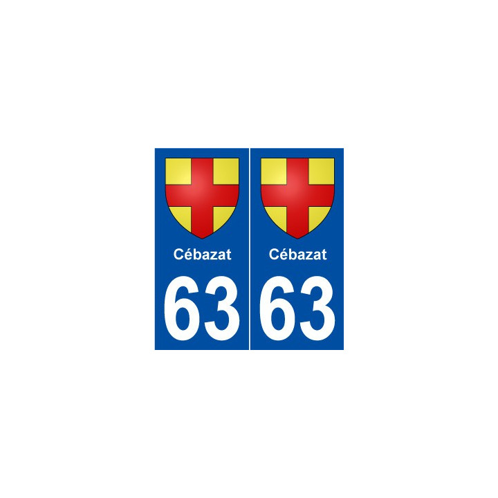 63 Cébazat blason autocollant plaque stickers ville