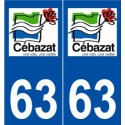 63 Cébazat logo autocollant plaque stickers ville