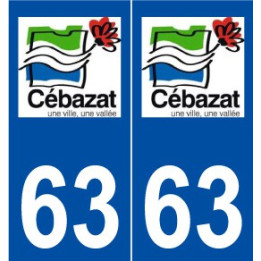 63 Cébazat logo autocollant plaque stickers ville