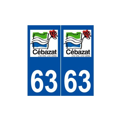 63 Cébazat logo autocollant plaque stickers ville