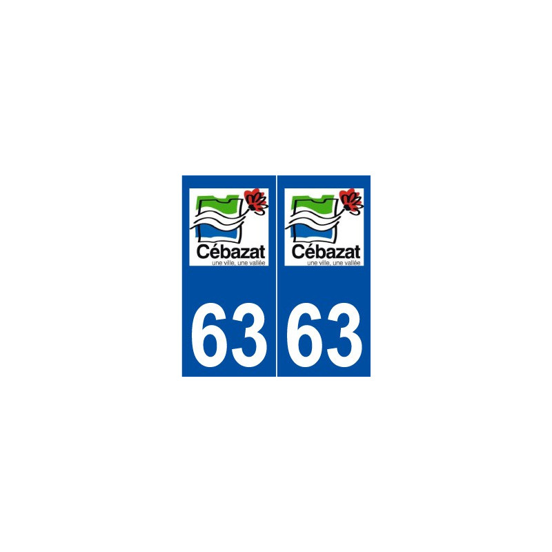 63 Cébazat logo autocollant plaque stickers ville