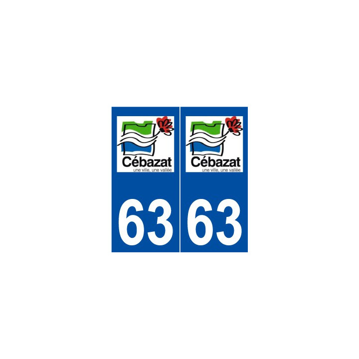 63 Cébazat logo autocollant plaque stickers ville