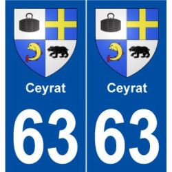 63 Ceyrat blason autocollant plaque stickers ville