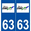 63 Ceyrat logo autocollant plaque stickers ville
