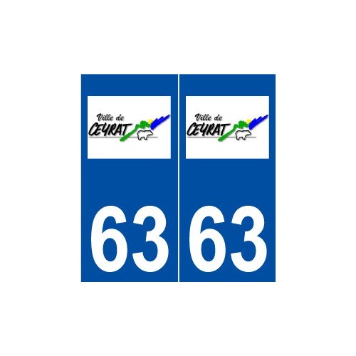 63 Ceyrat logo autocollant plaque stickers ville