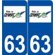 63 Ceyrat logo autocollant plaque stickers ville