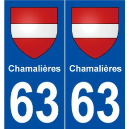 63 Chamalières blason autocollant plaque stickers ville