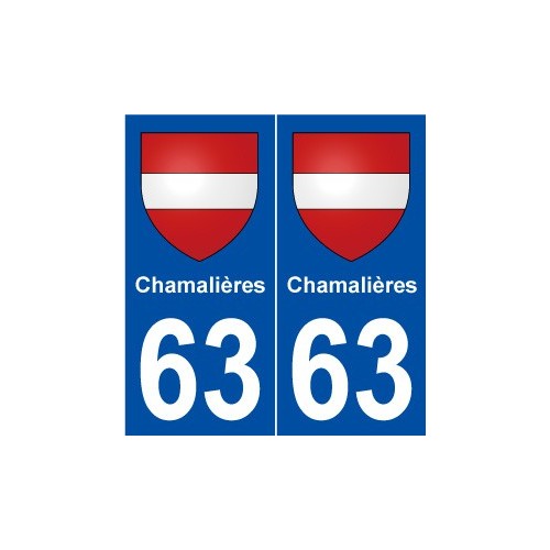 63 Chamalières blason autocollant plaque stickers ville