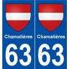 63 Chamalières blason autocollant plaque stickers ville