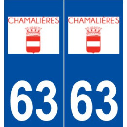63 Chamalières logo autocollant plaque stickers ville