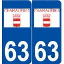 63 Chamalières logo autocollant plaque stickers ville
