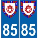 85 Vendée autocollant plaque blason armoiries stickers département