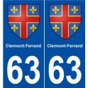 63 Clermont-Ferrand blason autocollant plaque stickers ville