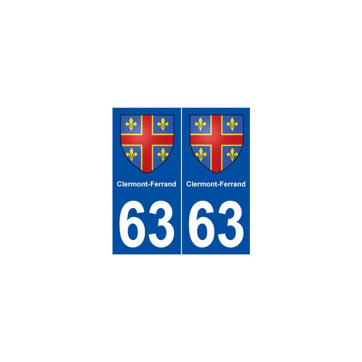 63 Clermont-Ferrand blason autocollant plaque stickers ville