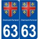 63 Clermont-Ferrand blason autocollant plaque stickers ville