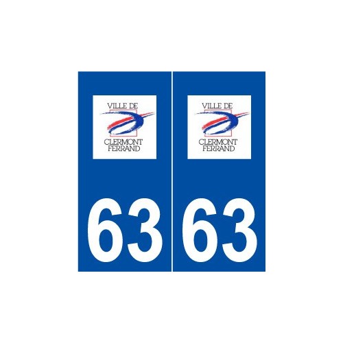 63 Clermont-Ferrand logo autocollant plaque stickers ville