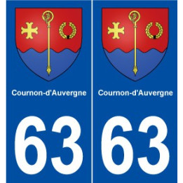 63 Cournon-d'Auvergne blason autocollant plaque stickers ville