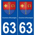 63 Cournon-d'Auvergne blason autocollant plaque stickers ville