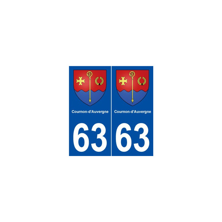 63 Cournon-d'Auvergne blason autocollant plaque stickers ville