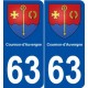 63 Cournon-d'Auvergne blason autocollant plaque stickers ville
