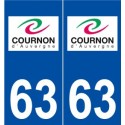 63 Cournon-d'Auvergne logo autocollant plaque stickers ville