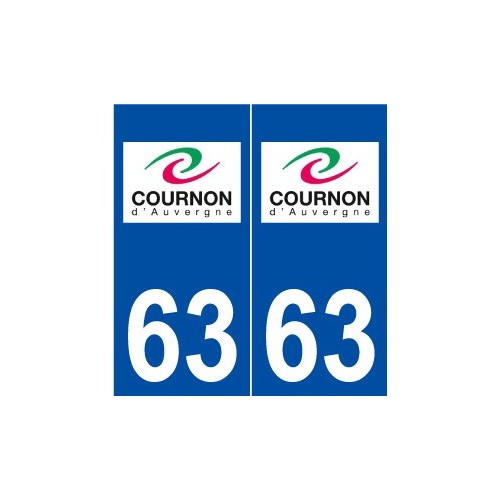 63 Cournon-d'Auvergne logo autocollant plaque stickers ville