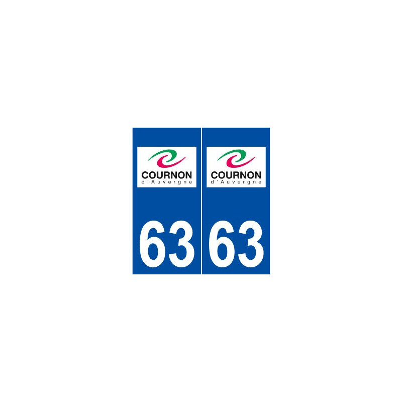 63 Cournon-d'Auvergne logo autocollant plaque stickers ville