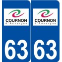 63 Cournon-d'Auvergne logo autocollant plaque stickers ville