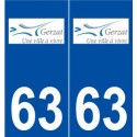 63 Gerzat logo autocollant plaque stickers ville