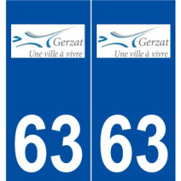63 Gerzat logo autocollant plaque stickers ville