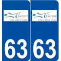 63 Gerzat logo autocollant plaque stickers ville