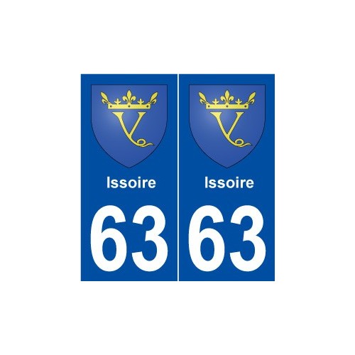 63 Issoire blason autocollant plaque stickers ville