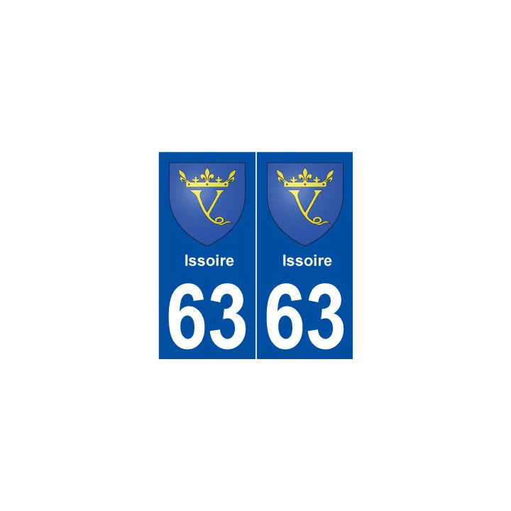 63 Issoire blason autocollant plaque stickers ville