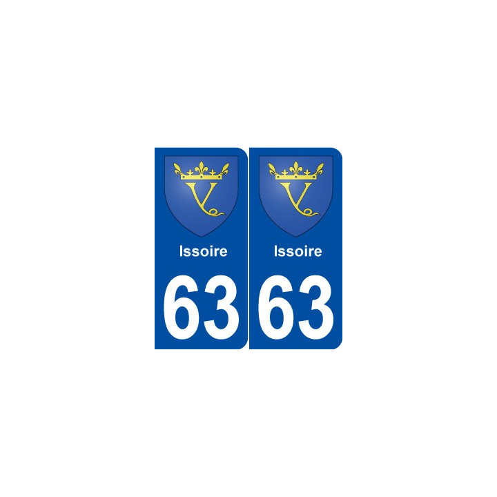 63 Issoire blason autocollant plaque stickers ville