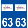 63 Le Cendre logo autocollant plaque stickers ville