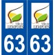 63 Lempdes logo autocollant plaque stickers ville