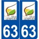 63 Lempdes logo autocollant plaque stickers ville