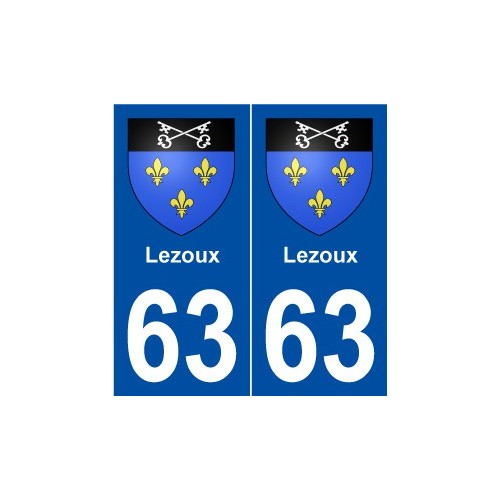 63 Lezoux blason autocollant plaque stickers ville