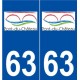 63 Pont-du-Château logo autocollant plaque stickers ville