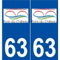63 Pont-du-Château logo autocollant plaque stickers ville