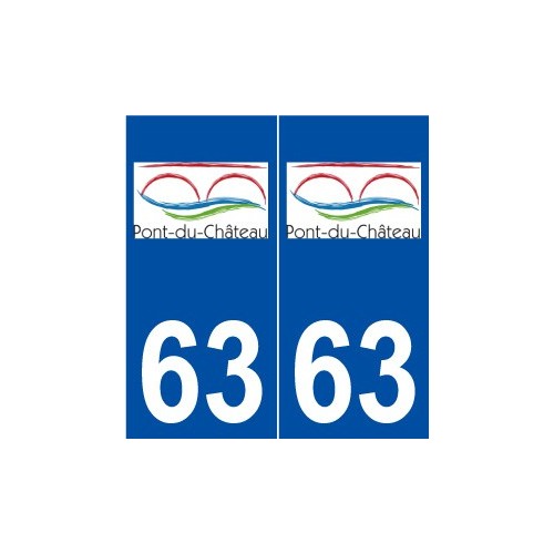 63 Pont-du-Château logo autocollant plaque stickers ville