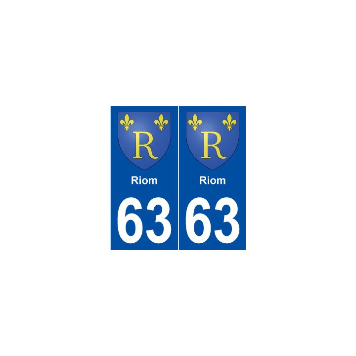 63 Riom blason autocollant plaque stickers ville