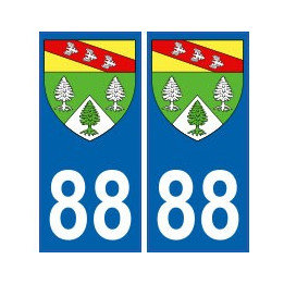 88 Vosges autocollant plaque blason armoiries stickers département
