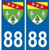 88 Vosges autocollant plaque blason armoiries stickers département