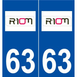 63 Riom logo autocollant plaque stickers ville