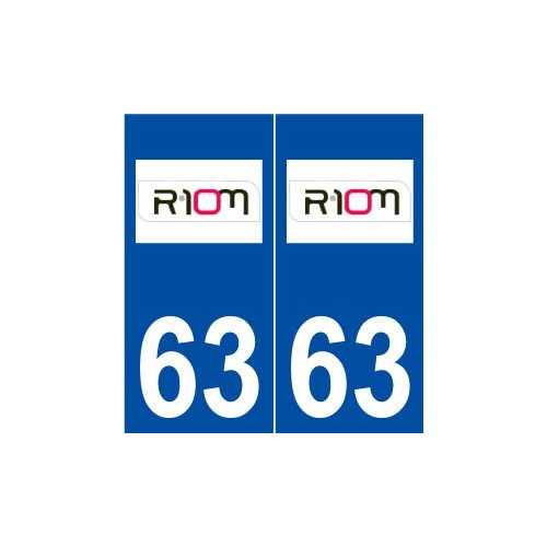 63 Riom logo autocollant plaque stickers ville