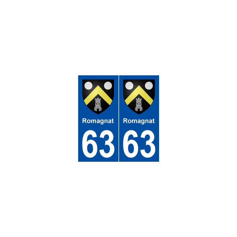 63 Romagnat blason autocollant plaque stickers ville