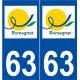 63 Romagnat logo autocollant plaque stickers ville