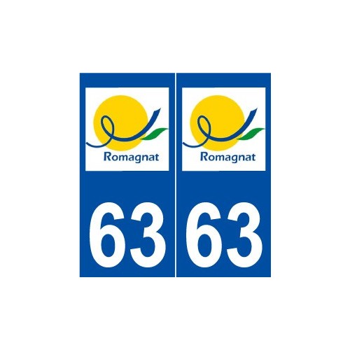 63 Romagnat logo autocollant plaque stickers ville
